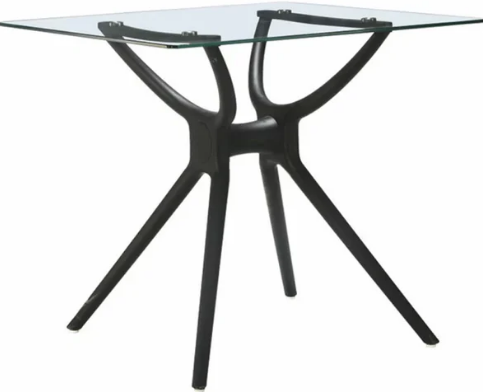Bistro Table - Glass Top with Sculptural Base